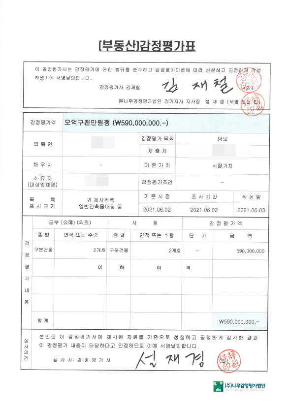 임대사업자 등록용 평가서 - 서울 동작구 소재