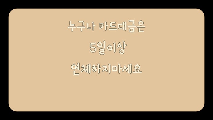  신용카드연체카드대납 지원확인하니