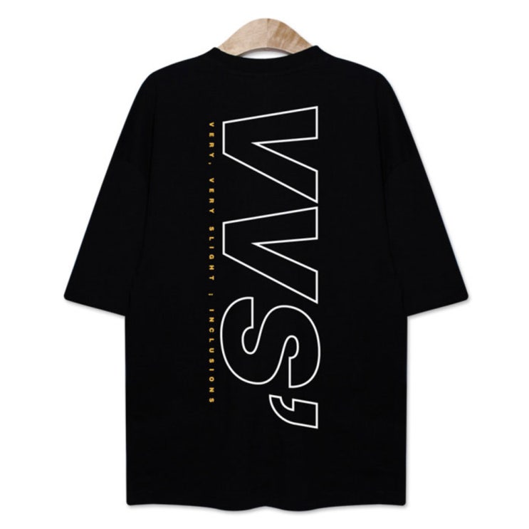 가성비 좋은 크루클린 남녀공용 VVS 레터링 프린트 오버핏 반팔 티셔츠 TRS036 추천합니다