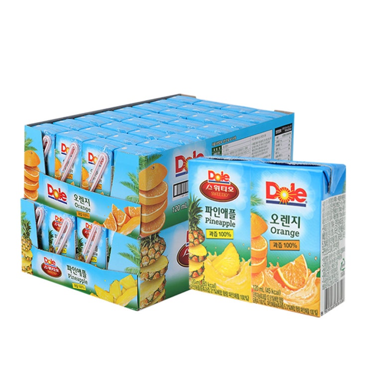 잘나가는 돌 과즙 주스 오렌지 120ml x 32p + 스위티오 파인애플 주스 120ml x 32p, 1세트 ··· 잘나가는 돌 과즙 주스 오렌지 120ml x 32p + 스위티오 파인애플 주스 120ml x 32p, 1세트 ···