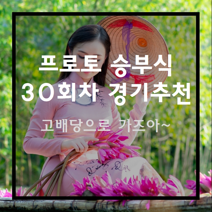  프로토 승부식 30회차 경기 추천 