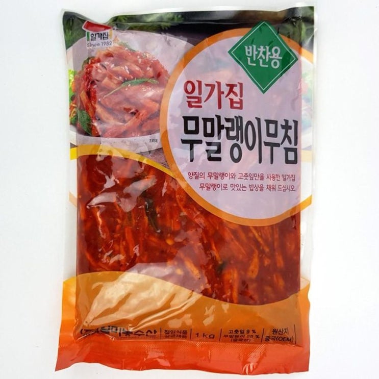 리뷰가 좋은 【红】 IN686 일가집 무말랭이무침 1kg 무말랭이 고춧 DЯ1+VIP_ 일미일가집무말, DЯ 1 추천합니다