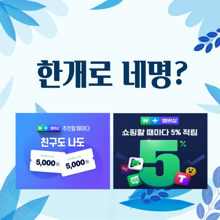  네이버 멤버십 플러스 가족 맴버쉽 패밀리 무료 이용권?
