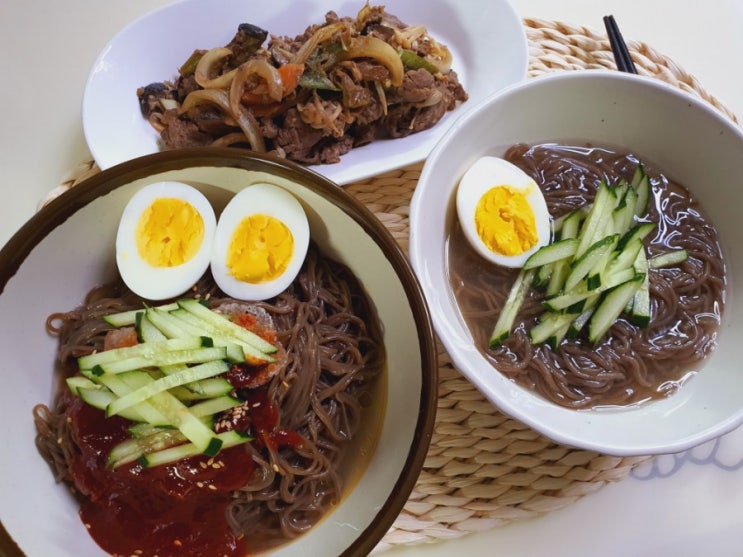  밀키트로 간편하게 강씨네아천칡냉면 만들어 먹었어요