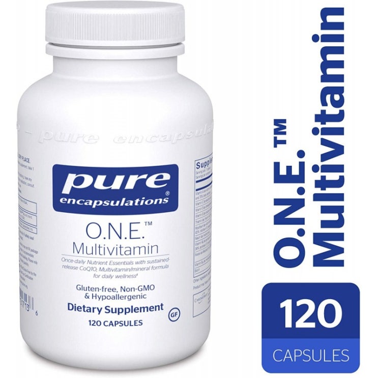 많이 팔린 순수 캡슐화 - O.N.E. 비타민제 - 저자 극성 1 일 1 일 종합 비타민제 / 지속 방출 CoQ10-120 캡슐, 120개입, 1개 추천합니다