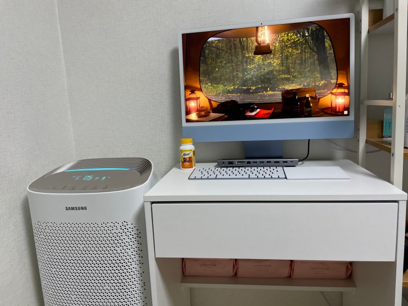 삼성전자 블루스카이 공기청정기 5000 AX60A5510WFD 언박싱 및 사용기
