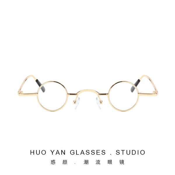 많이 팔린 미니 렌즈 선글라스 작은안경 존레논 안경 원형 프레임 안경테 남자여자 블랙 추천해요