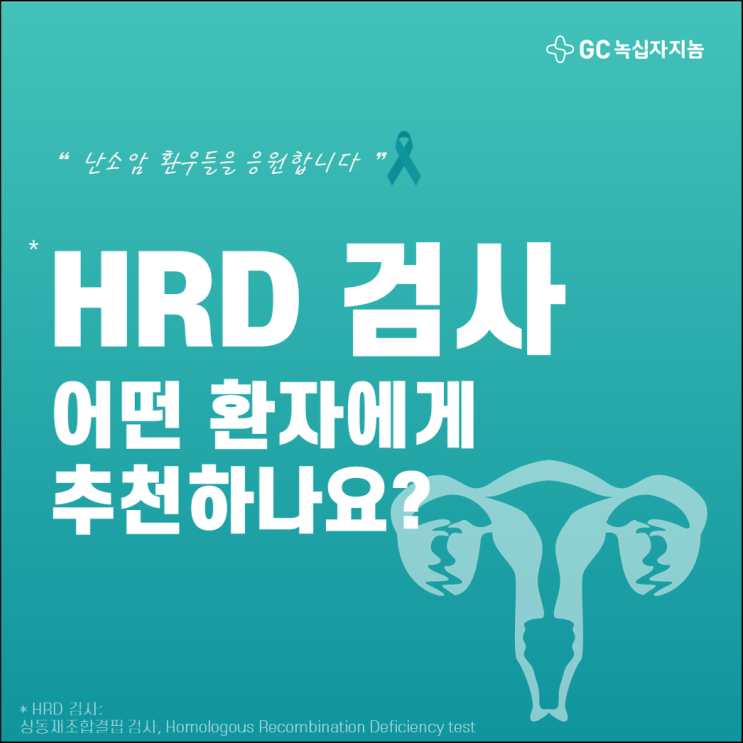  세계 난소암의 날(5/8), “HRD검사” 어떤 환자에게 추천하나요? - 카드뉴스 2탄
