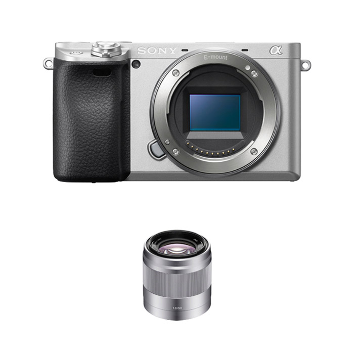  잘팔리는 소니 알파 A6400 미러리스카메라 바디 실버 + SEL50F18 패키지, ILCE-6400 ···