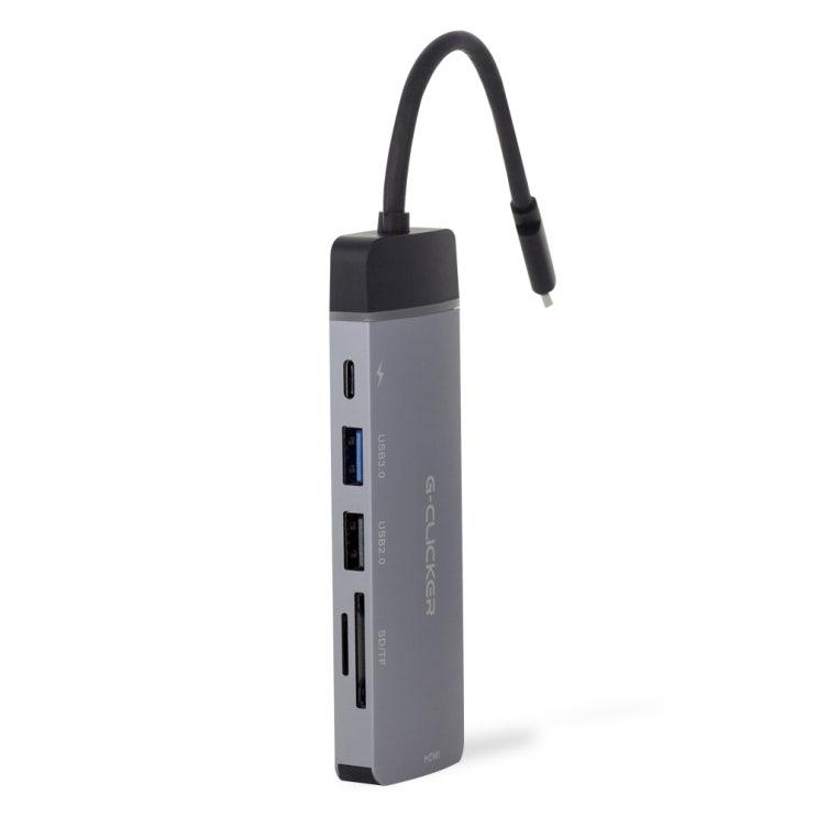 최근 많이 팔린 지클릭커 6in1 2포트 USB Type C 멀티 허브, GHUB-M1, 혼합 색상 추천해요