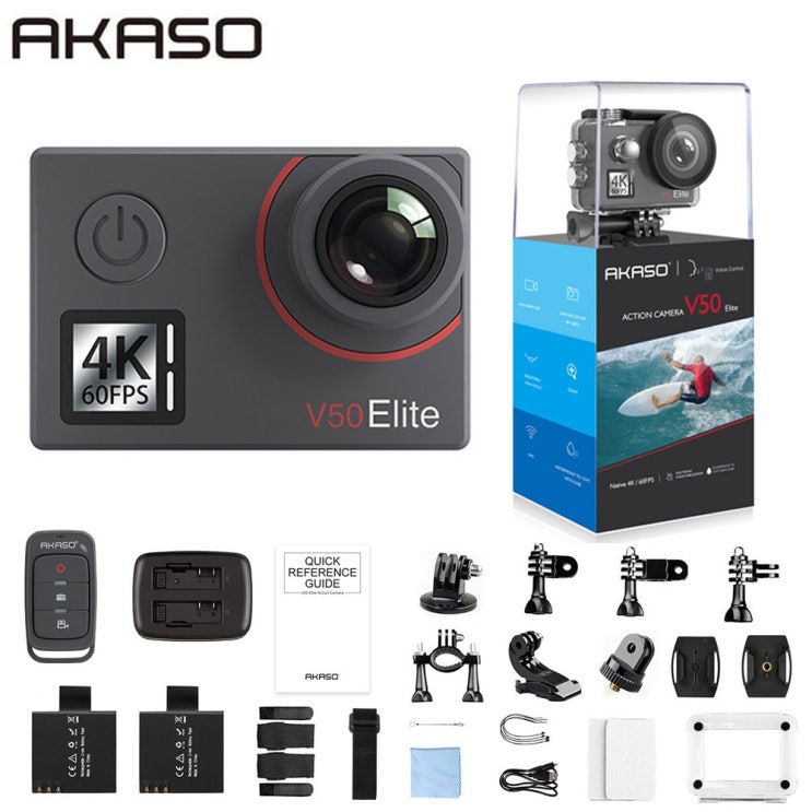 잘나가는 아카소 V50 EK7000 4K Wifi 터치스크린 방수 액션캠 자전거 오토바이 블랙박스, V50 Elite 좋아요 잘나가는 아카소 V50 EK7000 4K Wifi 터치스크린 방수 액션캠 자전거 오토바이 블랙박스, V50 Elite 좋아요