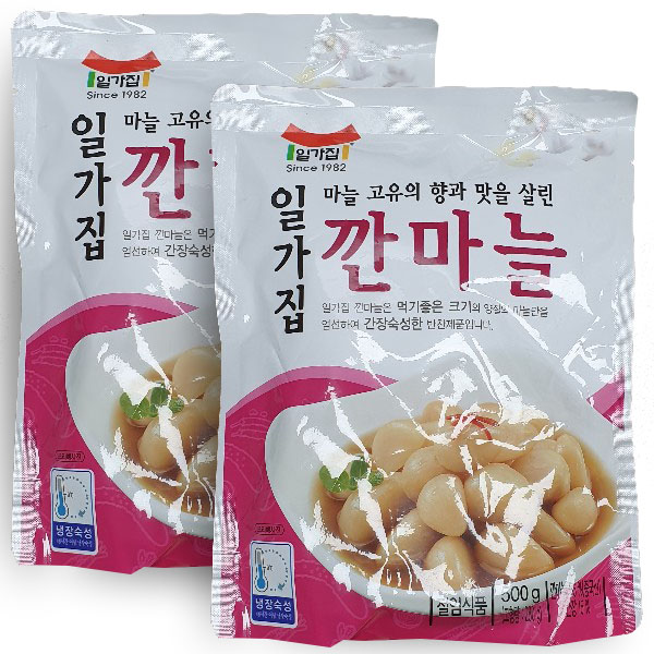 구매평 좋은 일가집 일미 깐마늘 500g 2개, 단품 추천해요