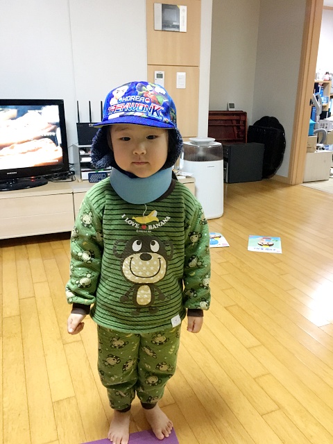  오빠와 놀다가 경추 1번 2번 부분탈골