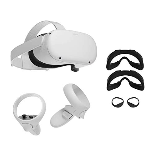  요즘 인기있는 Oculus Quest 2 - 올인원 가상 현실 256GB 게임 헤드셋 W 맞는 팩 번들 -3D 시네마틱 사운드 - 다음 수준의 하드웨어 - VR 헤드셋 2 개의 터