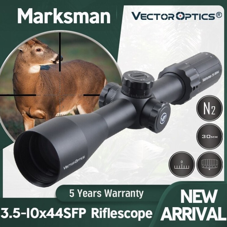 인지도 있는 모신나강 Vector Optics Marksman 3.5 10x44 사냥 Riflescope 전술 범위 초점 10yds 110 MIL Fit Airgun Real .3