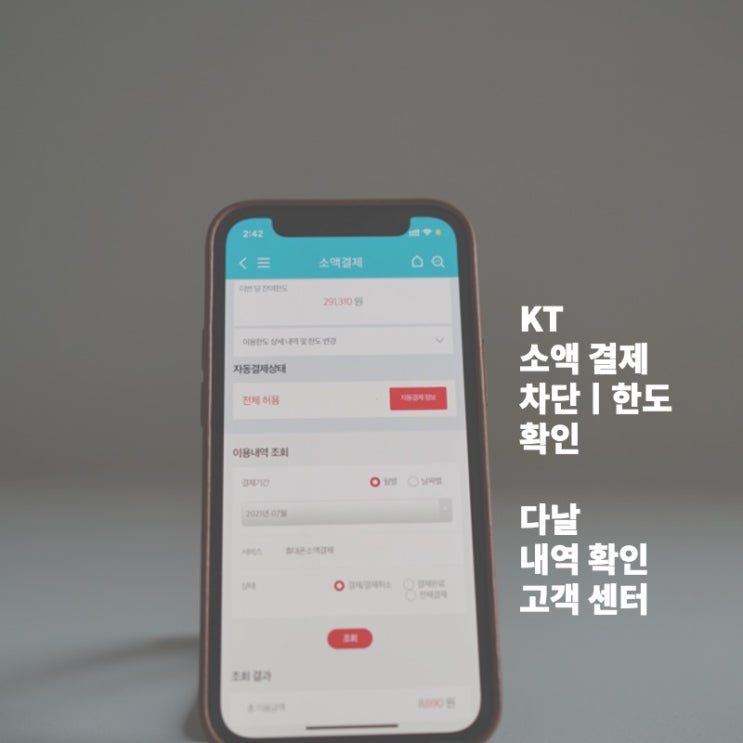 kt 소액결제 차단 한도 확인 및 다날 휴대폰 결제 고객센터 알아보기