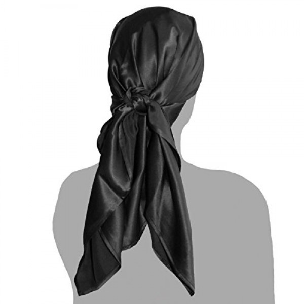 많이 팔린 Mulberry Park Pure Silk Head Scarf Bandana - Wake Up with Less Frizz Helps Main 추천해요