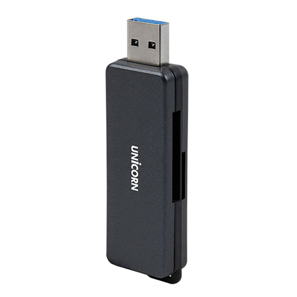 가성비 좋은 유니콘 USB 3.0 슬라이딩방식 휴대용 멀티 카드리더기, XC-770A, 블랙(Black) ···