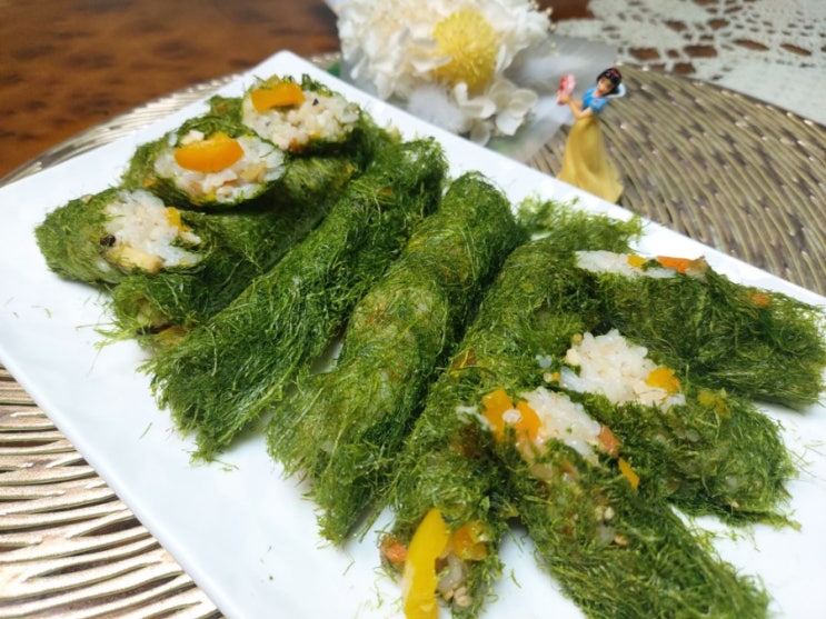 <비건레시피> 감태 김밥 볶은야채 감태 미니 김밥 레시피 감태성분 효능 <비건레시피> 감태 김밥 볶은야채 감태 미니 김밥 레시피 감태성분 효능
