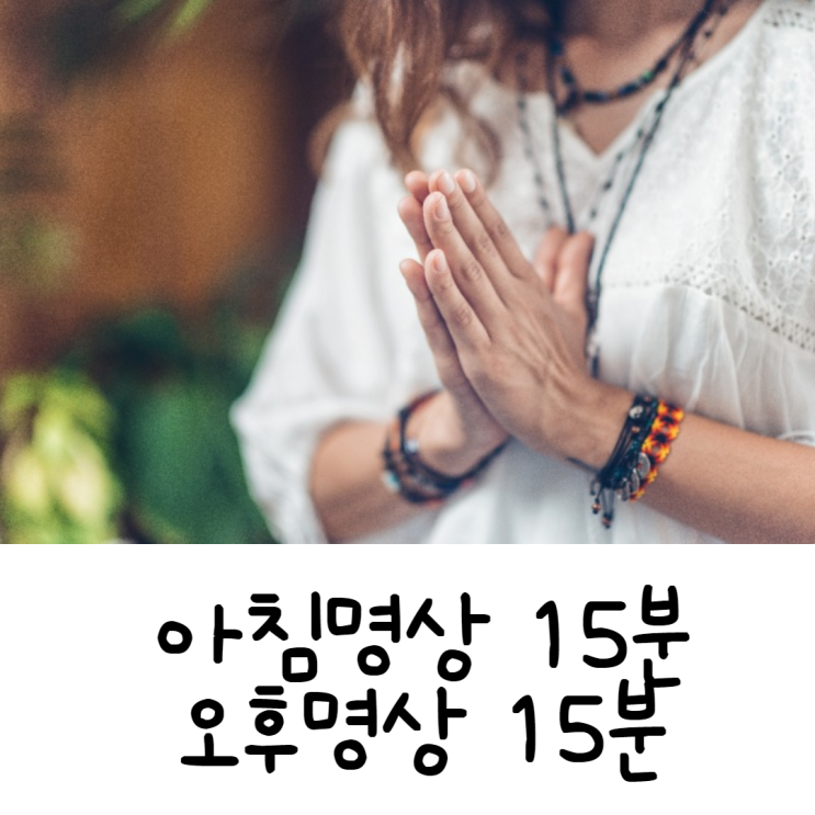 명상하는법-아무것도 하지 않는 하루 15분의 기적