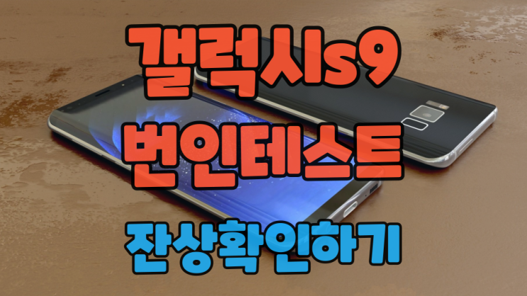  갤럭시 S9 번인 테스트로 잔상 확인하는 방법
