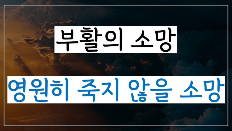 부활의 소망, 영원히 죽지 않을 소망 부활의 소망, 영원히 죽지 않을 소망