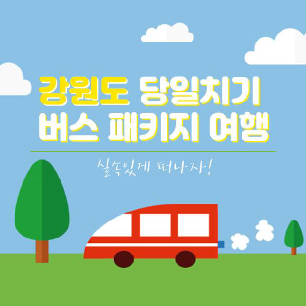  계획도 차도 필요 없다! 강원도 당일치기 버스 패키지 여행