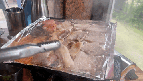  호매실 삼겹살) 고사리,미나리 같이 구워먹는 '솔이네칠보삼겹살' 냉동삼겹살 맛집