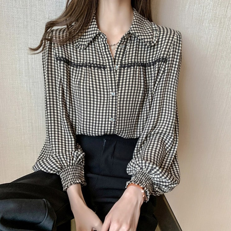 가성비 좋은 대박난박양 깅엄체크 블라우스 좋아요 가성비 좋은 대박난박양 깅엄체크 블라우스 좋아요