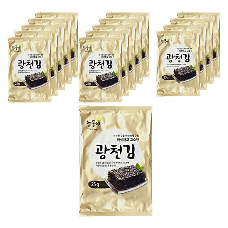 인지도 있는 늘품애 광천 전장김, 25g, 15개 추천합니다