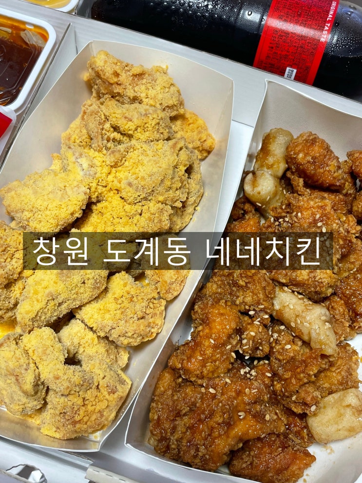  창원 도계동 네네치킨 도계점 반반치킨 (스노윙/간장)