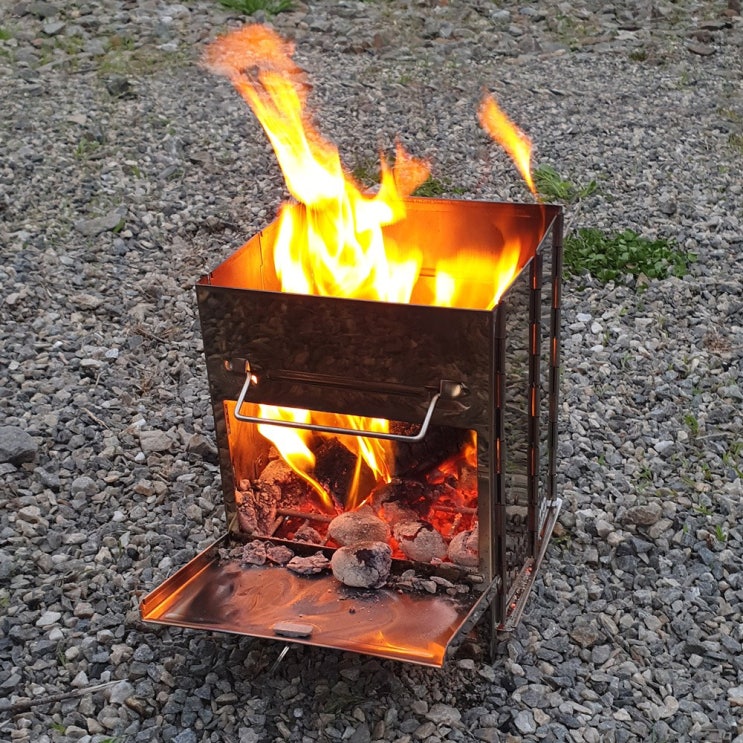 최근 많이 팔린 알래스카블랙 불멍화로대 미니 차콜스타터 백패킹 우드스토브 BBQ 좋아요