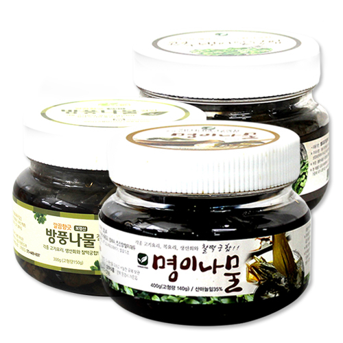선호도 좋은 풍성한 절임 3종세트(명이나물 고추냉이잎 방풍나물), 1box 추천합니다 선호도 좋은 풍성한 절임 3종세트(명이나물 고추냉이잎 방풍나물), 1box 추천합니다