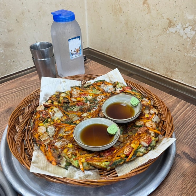 여수맛집 소호동 밀터에서 비 오는 날 파전과 칼국수