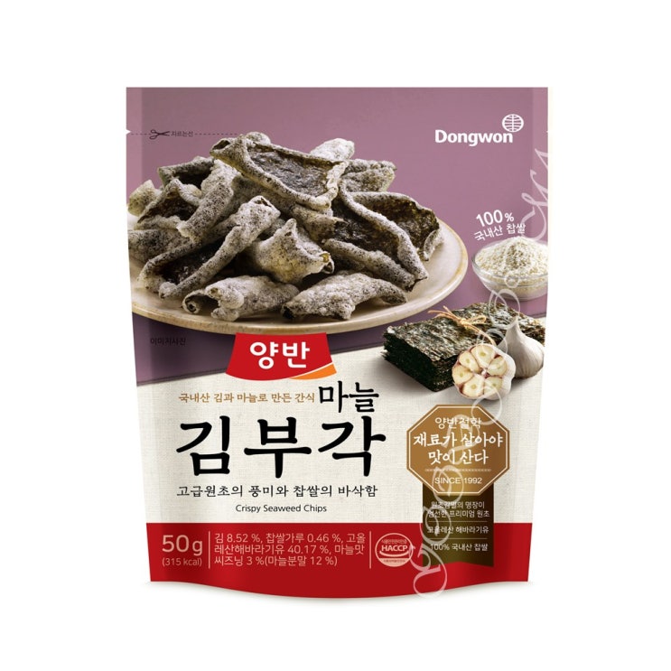 요즘 인기있는 동원 양반 마늘 김부각 50g (16봉), 단품 좋아요