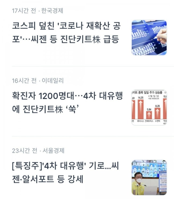 코로나 재확산으로 다시오르는 씨젠주가