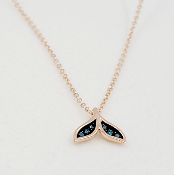 인기있는 14k 블루 다이아몬드 고래꼬리 목걸이 좋아요 인기있는 14k 블루 다이아몬드 고래꼬리 목걸이 좋아요