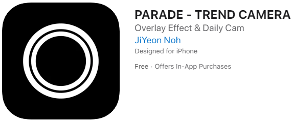  [IOS 유틸] PARADE - TREND CAMERA 가 한시적 무료!