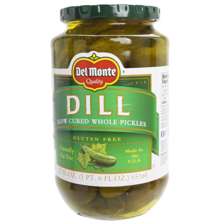 선호도 좋은 Del Monte 딜 슬로우 큐어드 홀 피클 글루텐 프리, 1개, 651ml 좋아요 선호도 좋은 Del Monte 딜 슬로우 큐어드 홀 피클 글루텐 프리, 1개, 651ml 좋아요