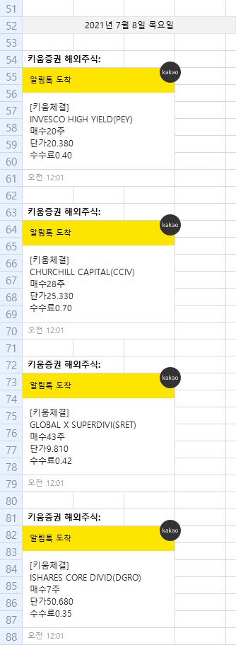  20210708~20210709 국장,미장 주식매매일지