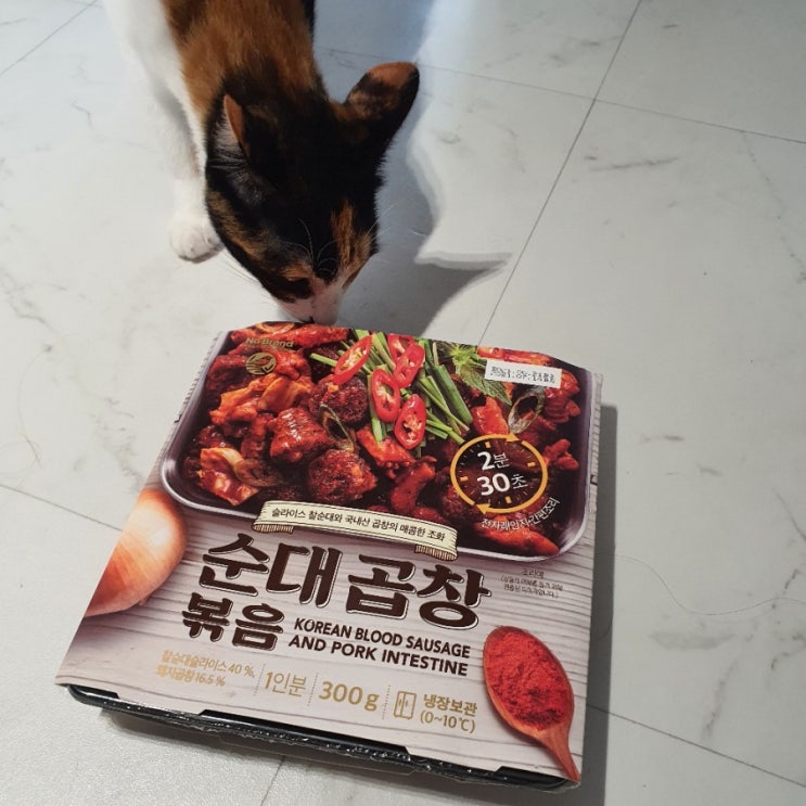  내돈내산>전자레인지에 뚝딱!'이마트 노브랜드 순대곱창볶음'후기 - 도전을 해보았습니다만~