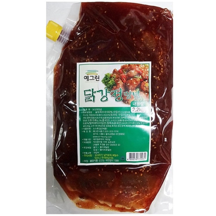 의외로 인기있는 닭강정소스 ( 예그린 2.2kg ) 1개, 닭강정소스(예그린 2.2K) ··· 의외로 인기있는 닭강정소스 ( 예그린 2.2kg ) 1개, 닭강정소스(예그린 2.2K) ···