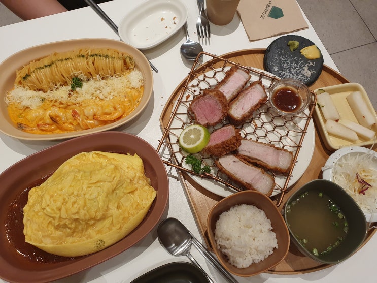  용산 낙원테산도(낙원모듬카츠,파스타,오믈렛)