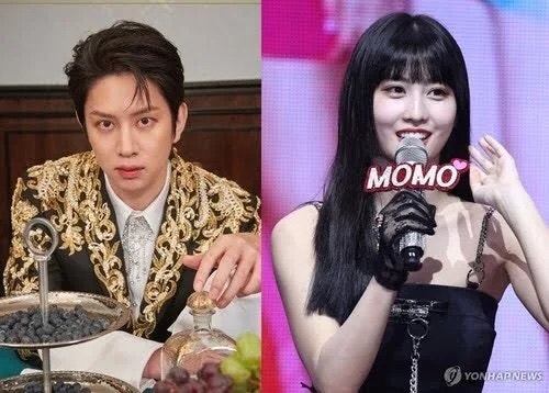 김희철-트와이스 모모, 열애 인정 1년 6개월 만에 결별…13살 나이차/ 전여친/검지
