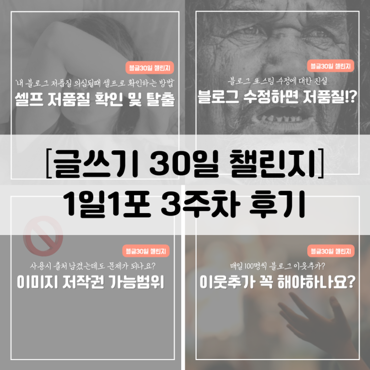  블글 블로그 30일 챌린지 (벌써 3주차, 야나도 1일1포스팅한다)