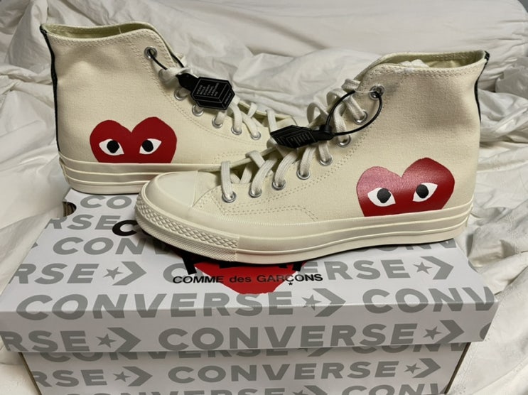 [CDG] [CONVERSE] 꼼데가르송 컨버스 척테일러 70S 아이보리 하이 리뷰