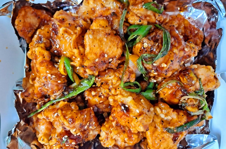  광양 중마동 BBQ 황올한 깐풍순살 후기