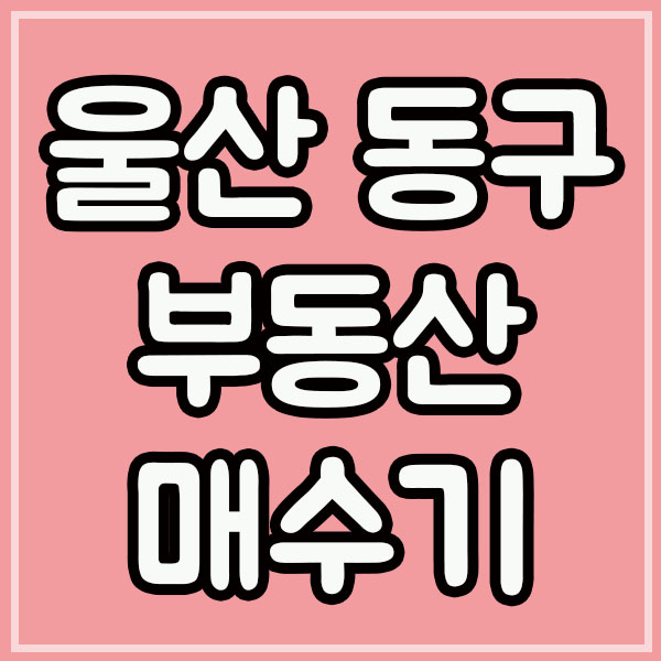  울산 동구 부동산 매수기 feat.법인