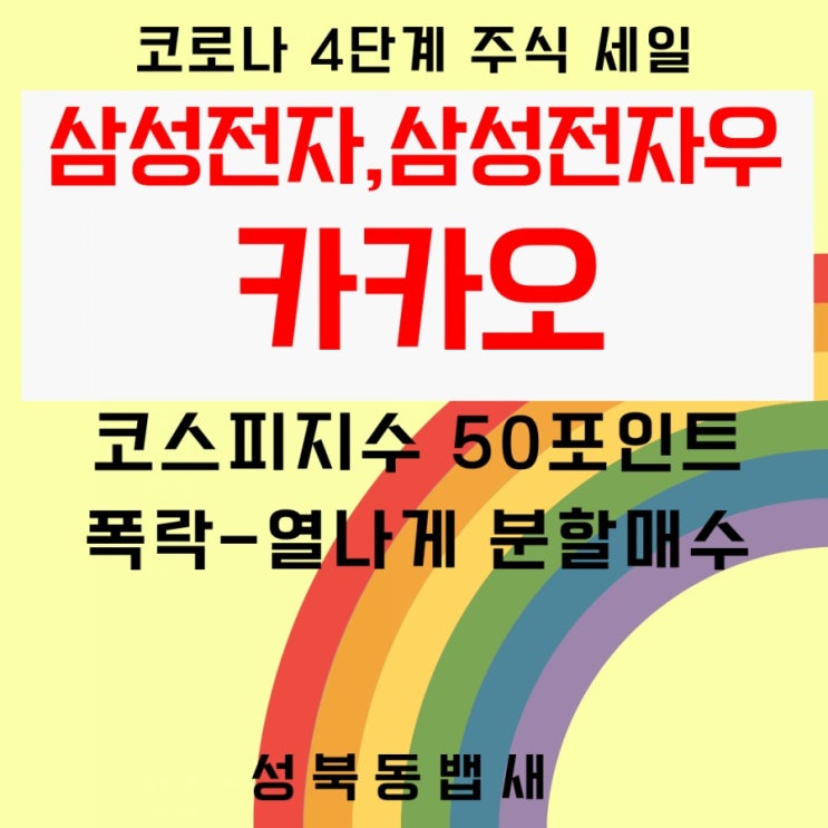  [아이주식]코로나4단계 Sale 삼성전자,카카오 매수 줍줍(ft,카카오 목표가 182,000원 / 삼성전자 목표가 100,000원)