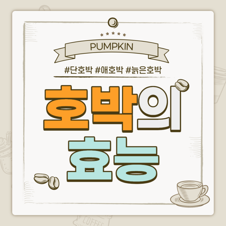  여러 호박들의 효능 및 영양 【#단호박 #애호박 #늙은호박 #주키니】